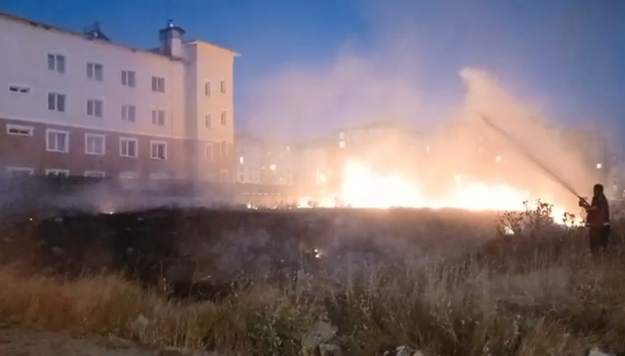 Kars’ta anız yangını korkuttu