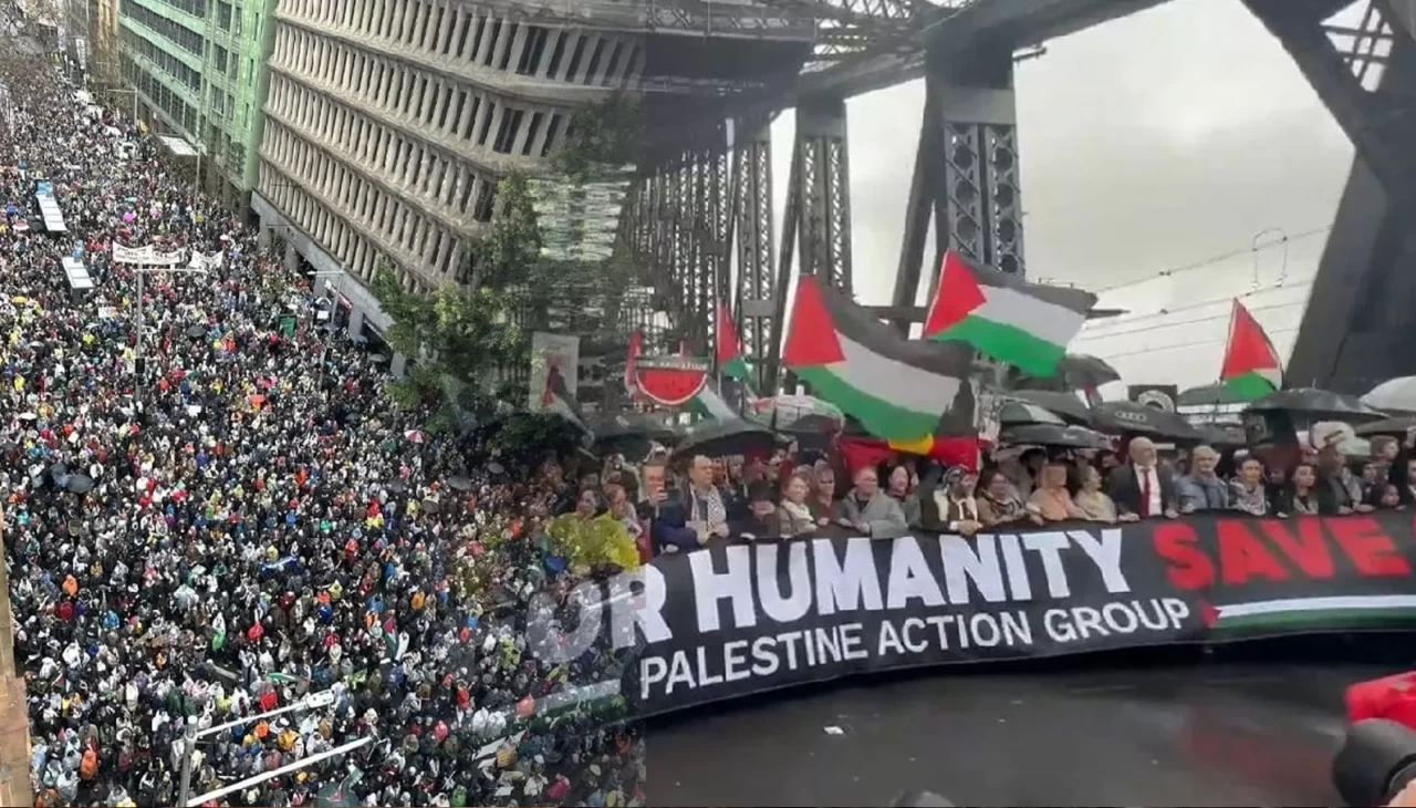 Sidney’de tarihin en büyük Gazze protestosu
