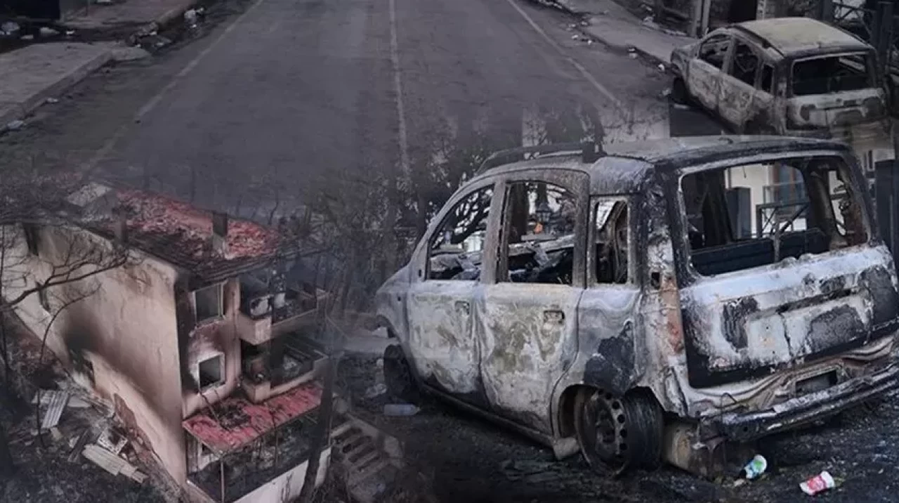 Felaketin boyutu gün ağarınca ortaya çıktı! Villalar ve otomobiller küle döndü, köyler boşaltıldı