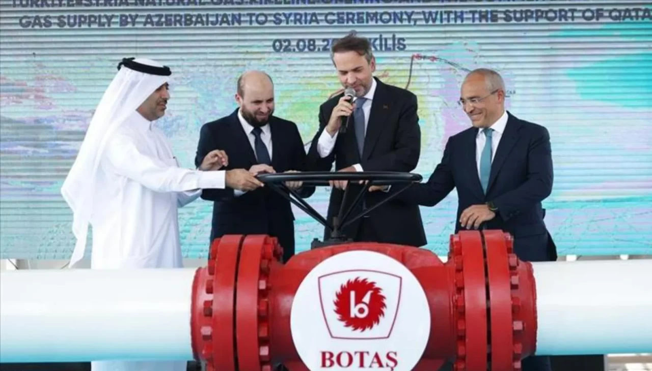 Türkiye-Suriye doğal gaz hattı açıldı! 4 ülkeden ortak açıklama