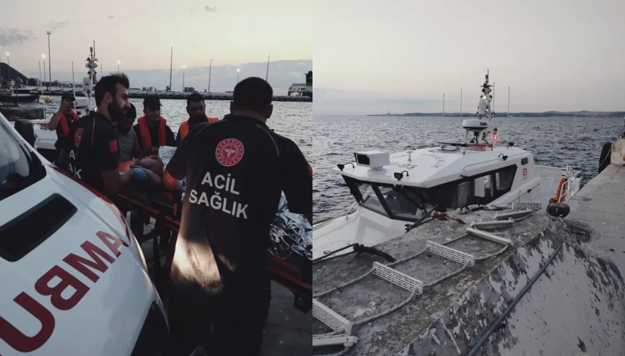 Feribottan denize atlayan kadın kurtarıldı