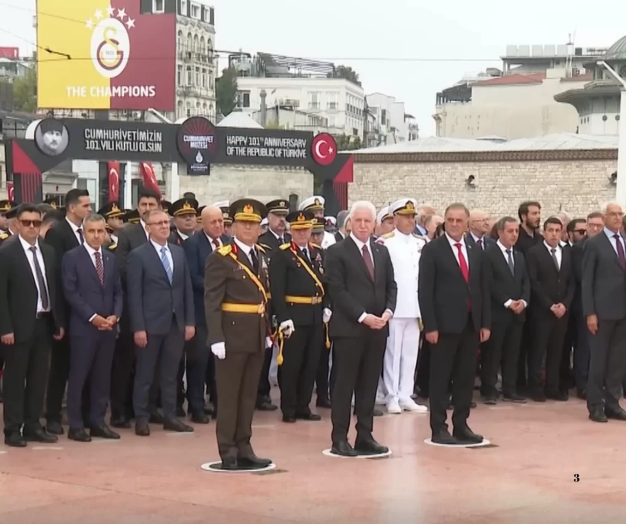 Taksim'de 30 Ağustos Zafer Bayramı'nın 103. Yılı Töreni