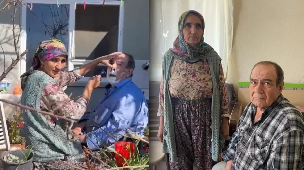 Felçli kocasını tıraş ederken görüntülenmişti!