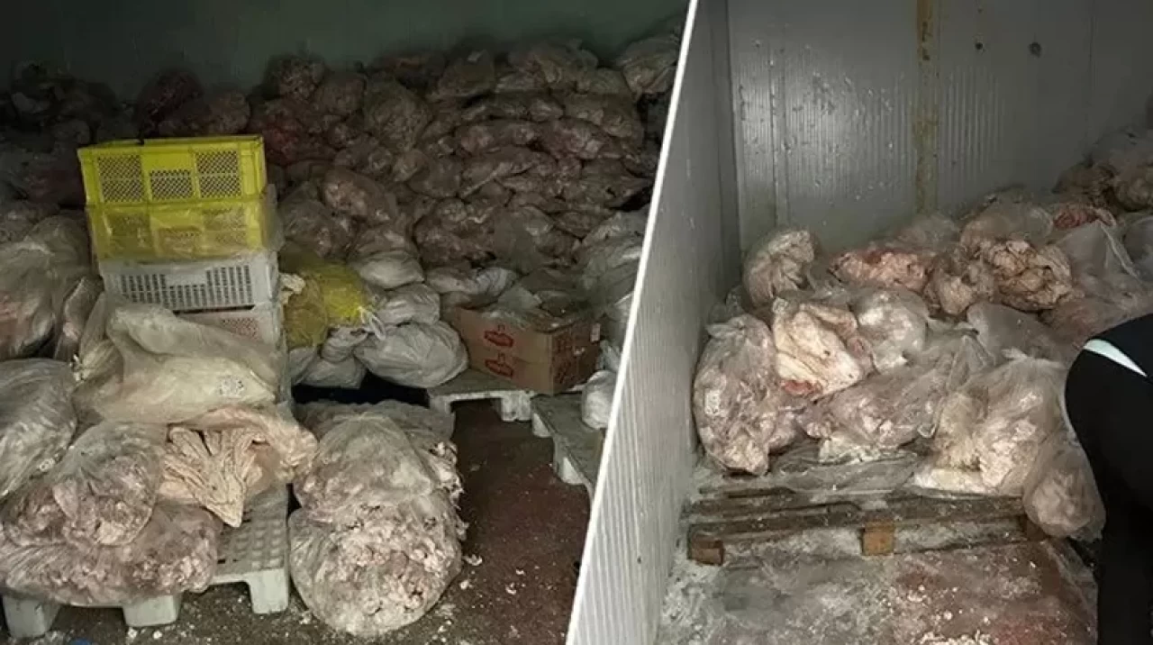 Gıda deposunda mide bulandıran görüntüler