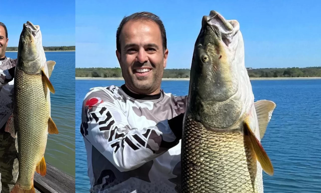 Elazığ'da 34 kiloluk dev turna yakalandı