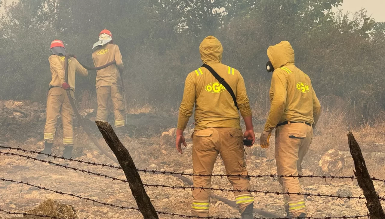 3 evin yandığı köyde müdahale devam ediyor