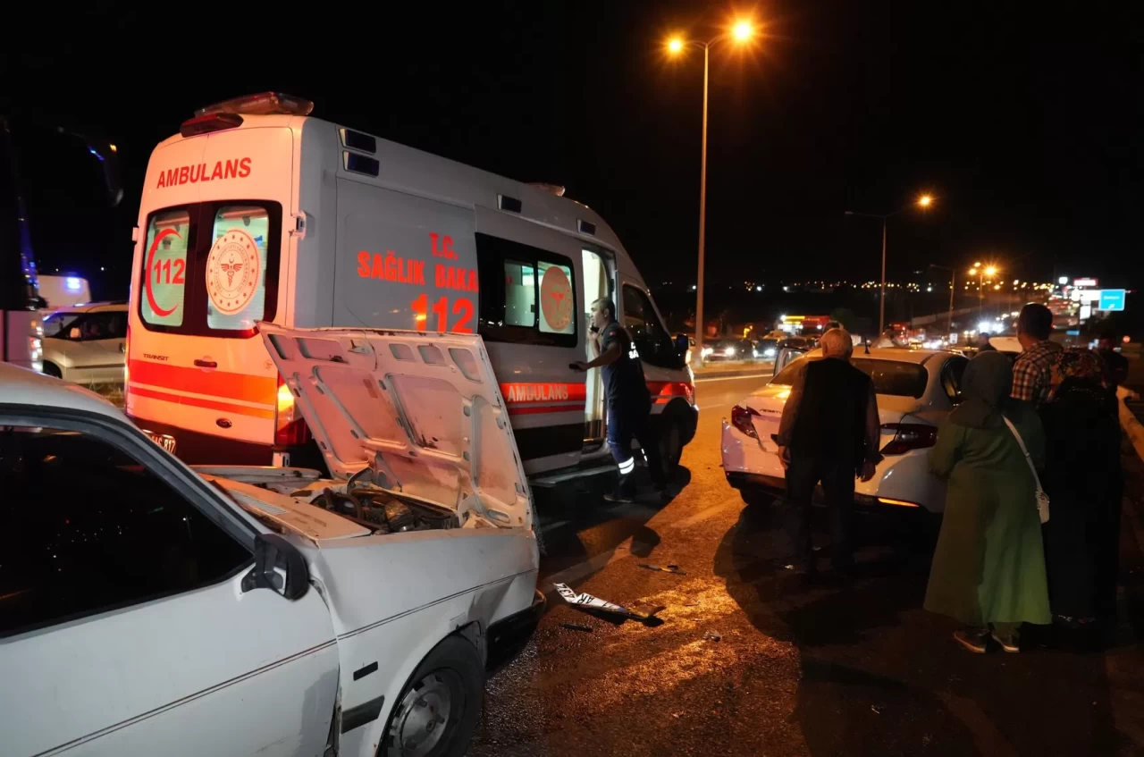 Kırıkkale'de zincirleme kaza: 3 yaralı