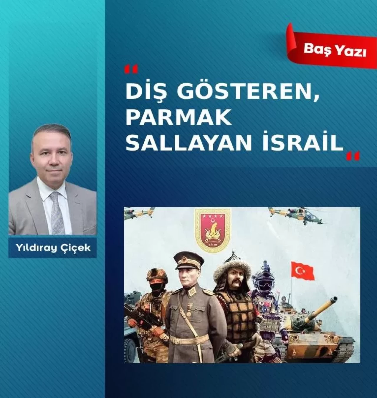 Diş gösteren, parmak sallayan İsrail