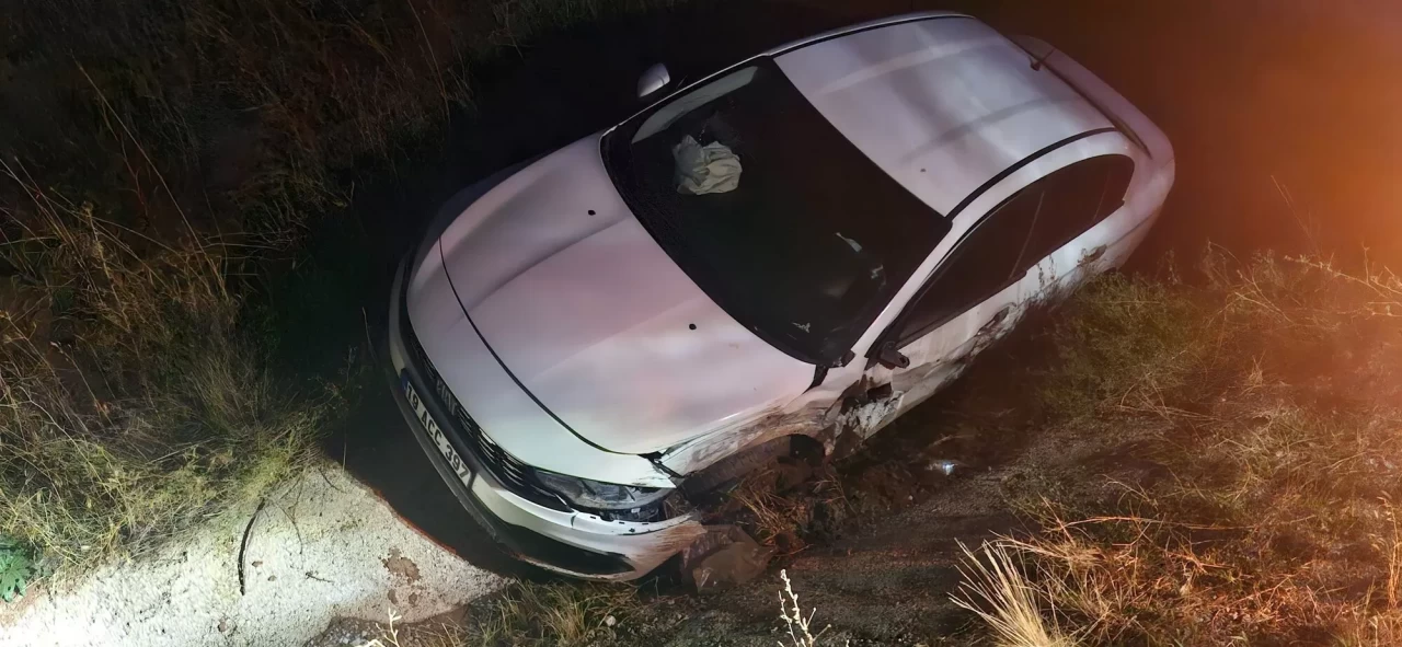 Kontrolden çıkan otomobil şarampole devrildi: 1 yaralı