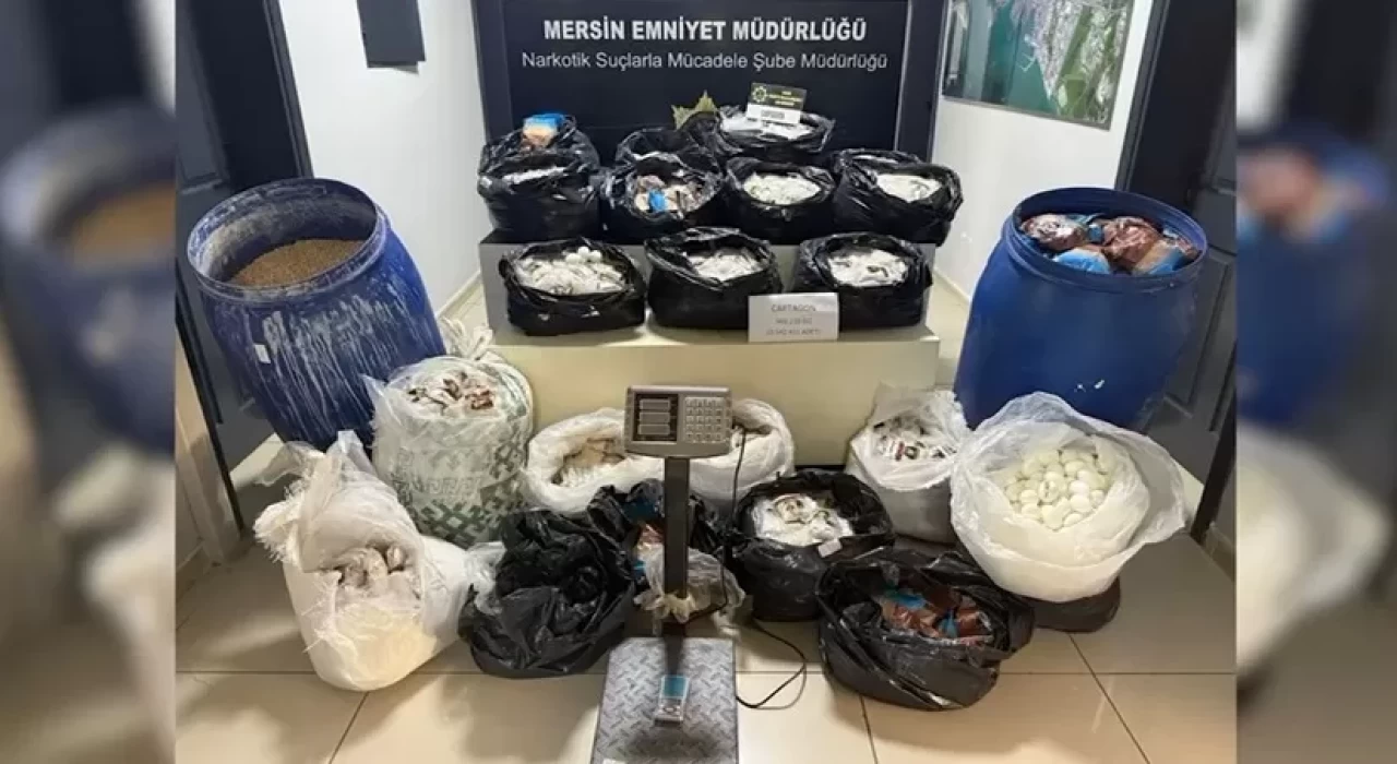 Mersin'de 3 milyon 542 bin uyuşturucu hap ele geçirildi: 8 gözaltı