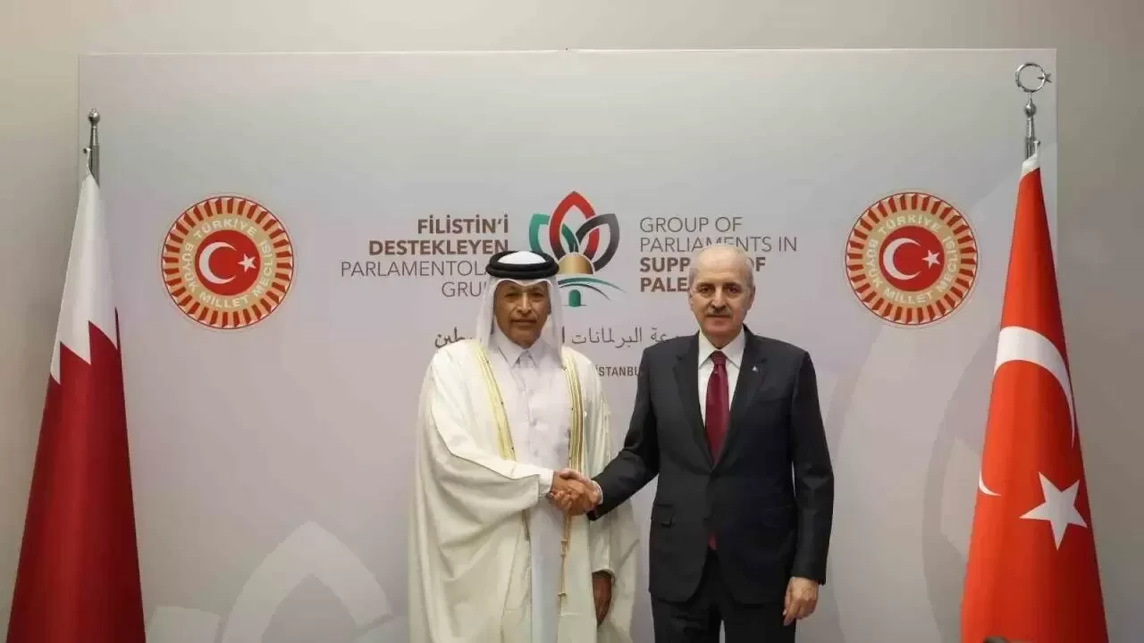 TBMM Başkanı Kurtulmuş, Katar Şura Meclisi Başkanı Al Ghanim ile görüştü