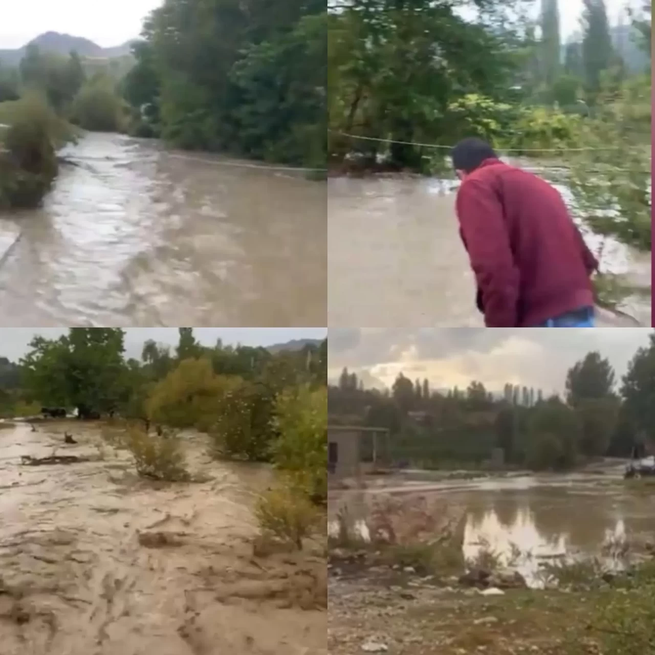 Mersin'de kuvvetli yağmur sonrası dereler taştı