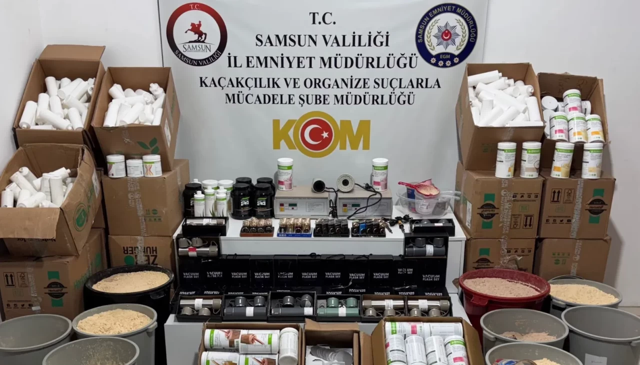 Samsun’da sahte protein tozu: Kaslar hayal, polis gerçek!