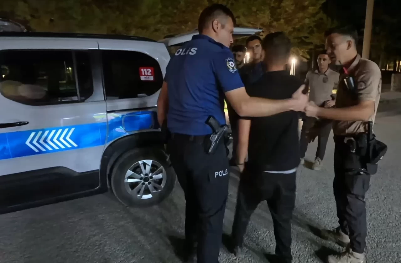 Polis ve bekçilerin alkollü şahıslarla imtihanı karakolda bitti