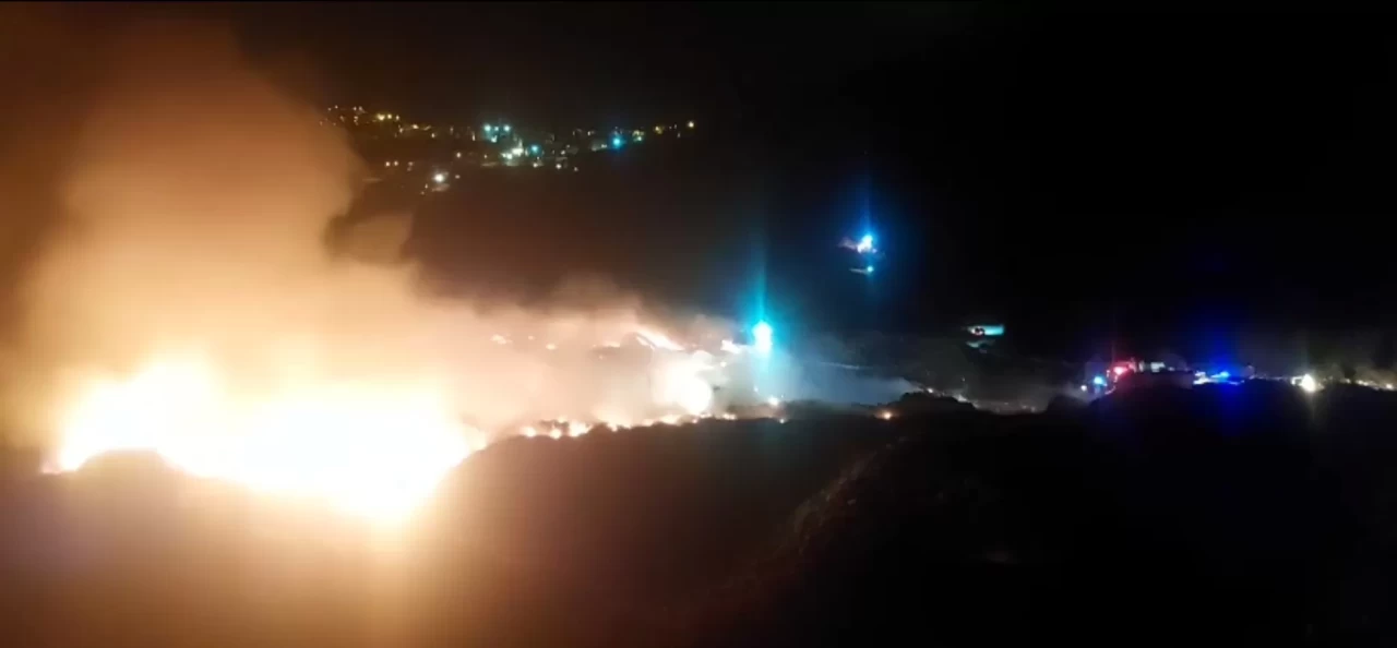 Giresun Şebinkarahisar'da çöp toplama alanında yangın