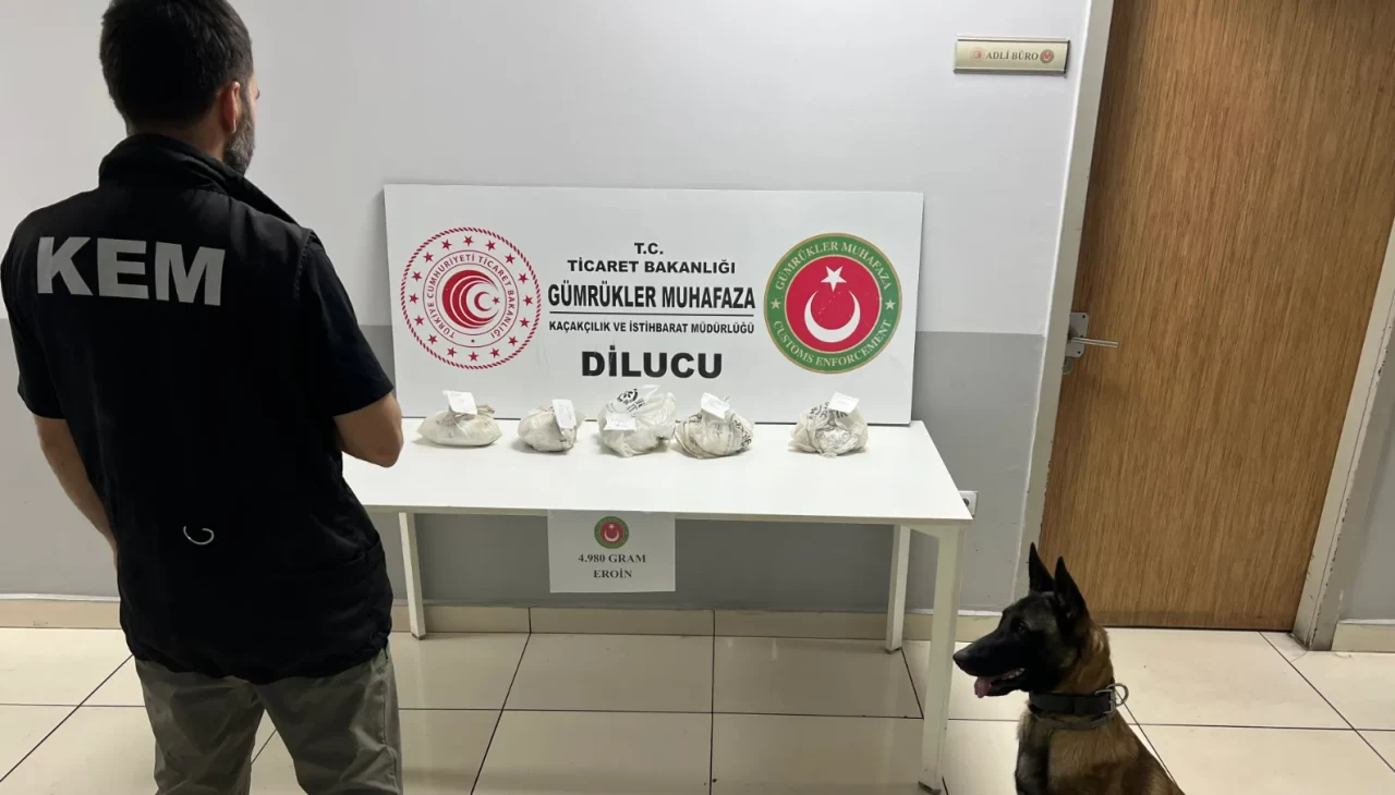 Dilucu Gümrük Kapısı’nda 4 kilo 980 gram eroin ele geçirildi