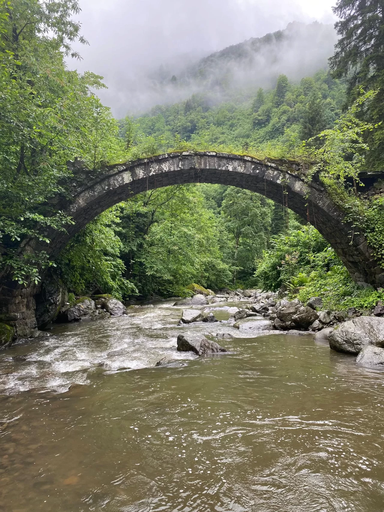 Asırlara meydan okuyan tarihi taş köprü selde yıkıldı