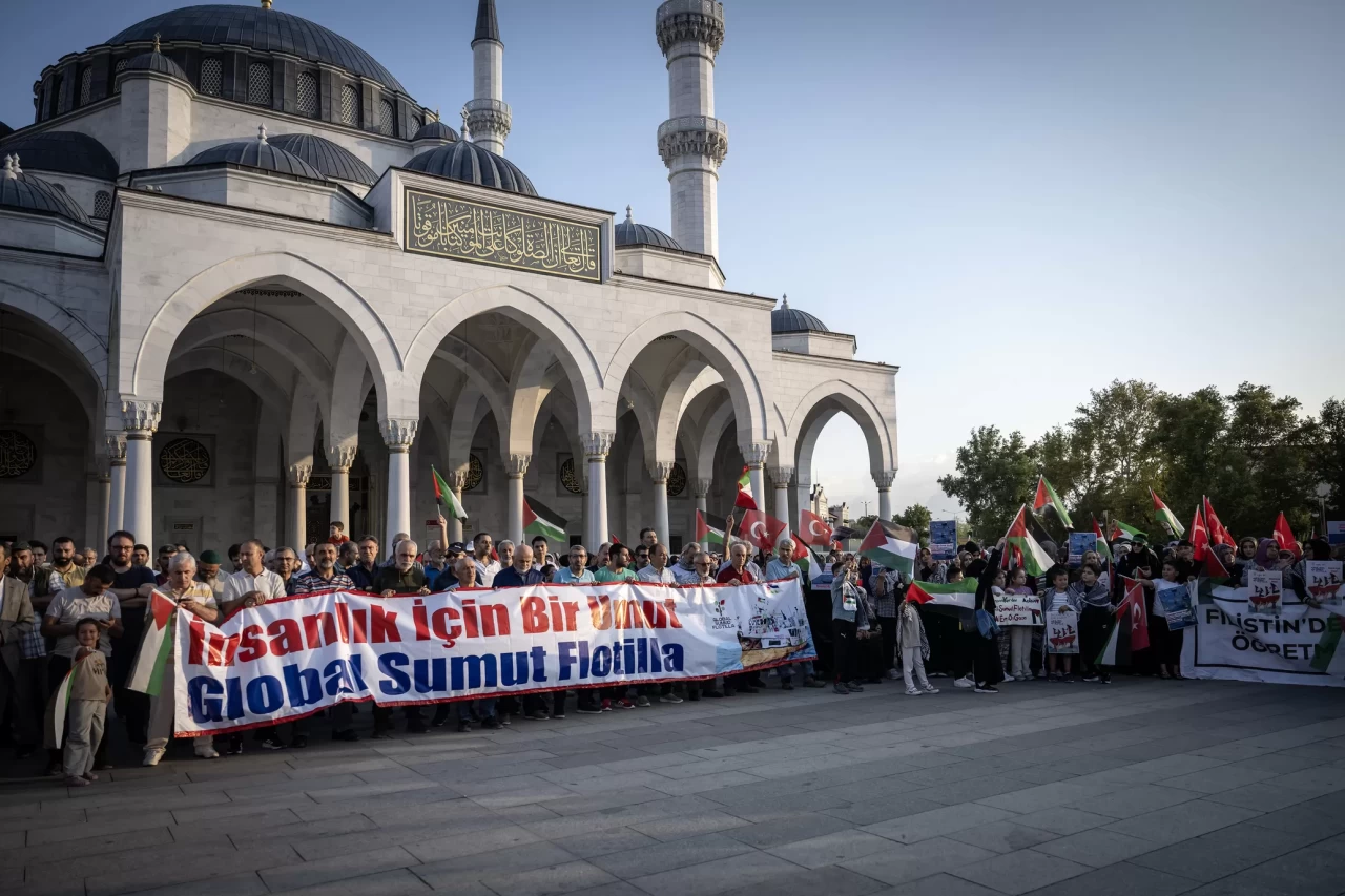 Başkentte Filistin ve Küresel Sumud Filosu'na destek
