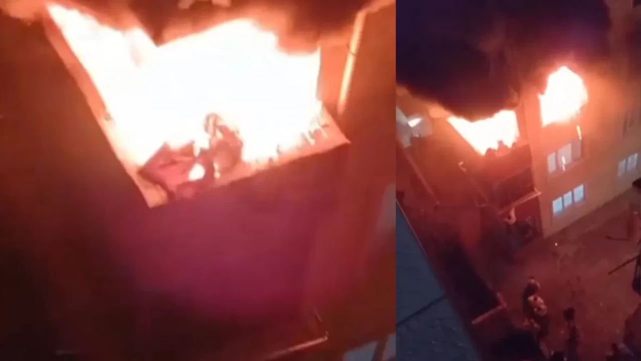 Bursa'daki yangın faciasında dehşete düşüren görüntüler