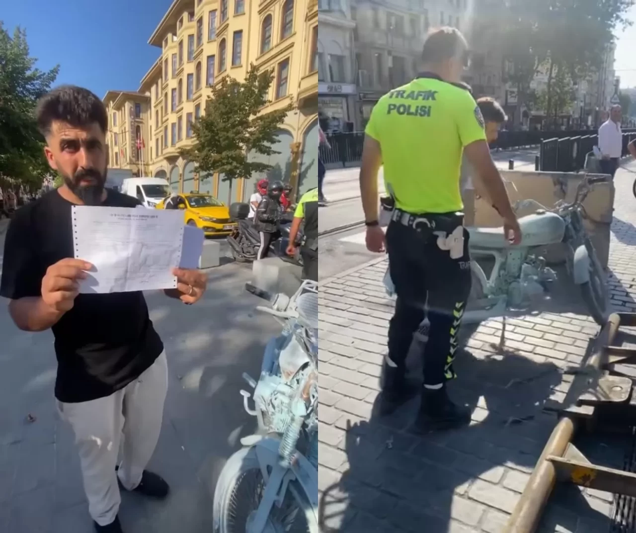 Fatih’te trafikten men edilen motosikletini ateşe verdi: 'Sinirle yaktım'