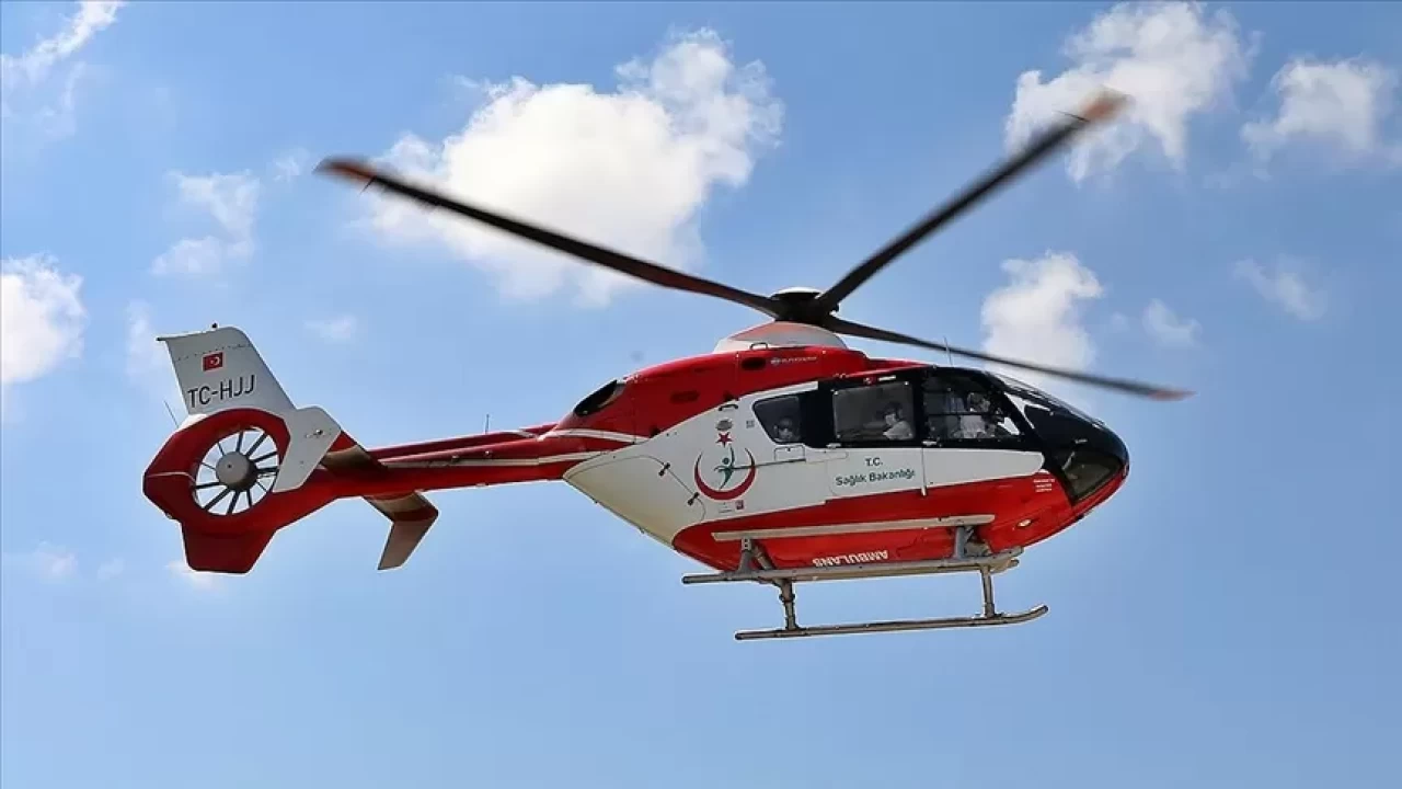 Zamanla yarış: Çorum’da 8 aylık bebek için ambulans helikopter havada!