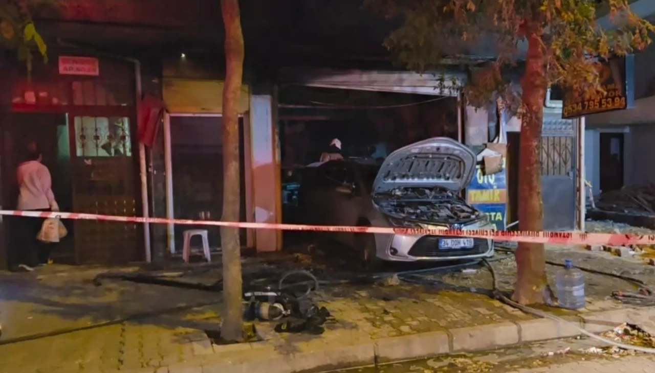 Bahçelievler'de oto tamirhanesinde patlama