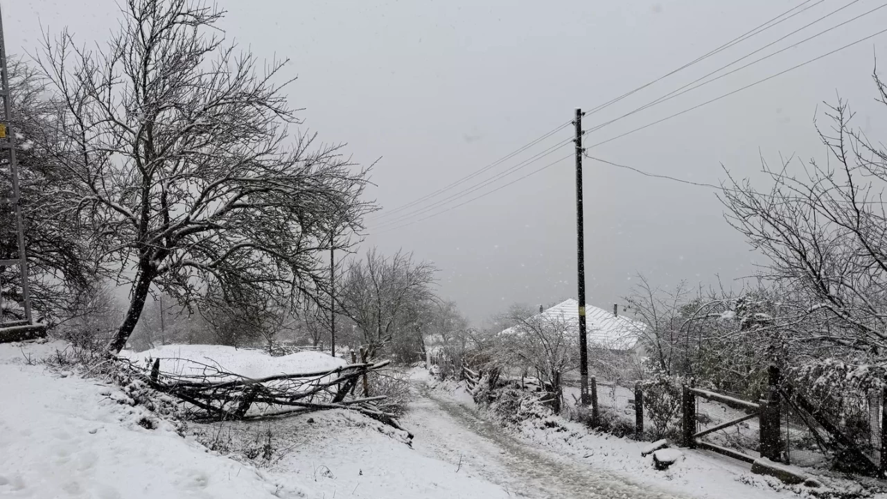 Samsun'un Kızlan Yaylası'nda kar etkili oldu