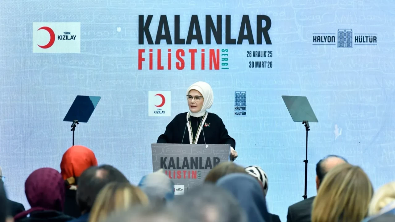Emine Erdoğan'dan  Kalanlar  Filistin Sergisi paylaşımı