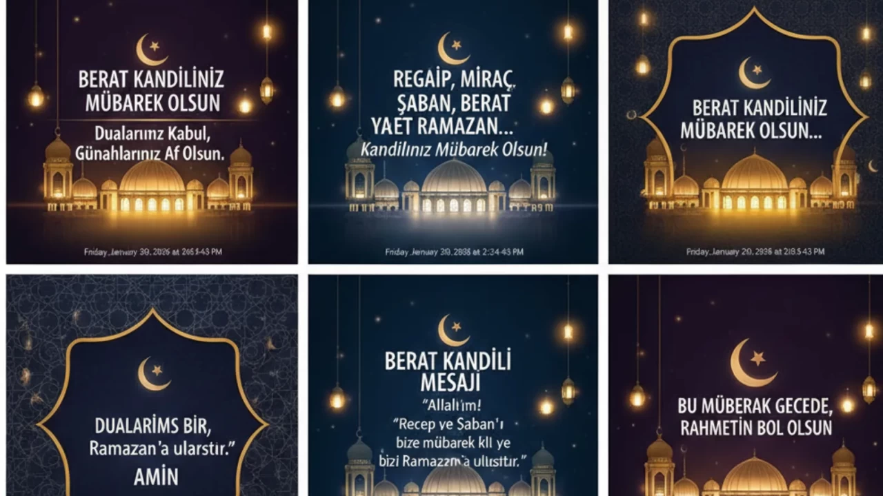 2026 Berat Kandili mesajları: En güzel, resimli, dualı ve kısa kandil sözleri