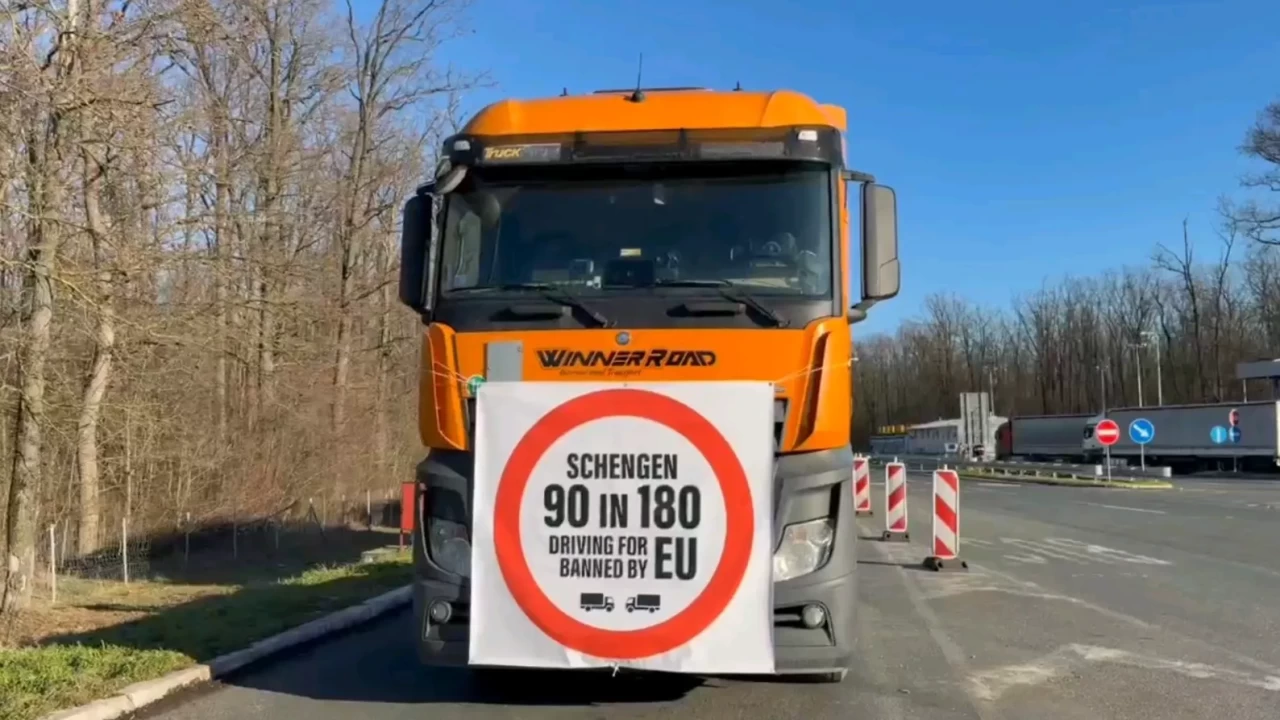 Schengen protestosu Avrupa'yı kilitledi! Türk tır şoförleri sınırda mahsur kaldı