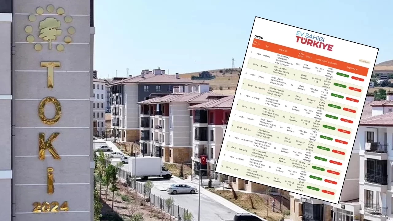 Ordu TOKİ kurası ne zaman (2026 OCAK)? Ordu 500 bin konut kura sorgulama ekranı!