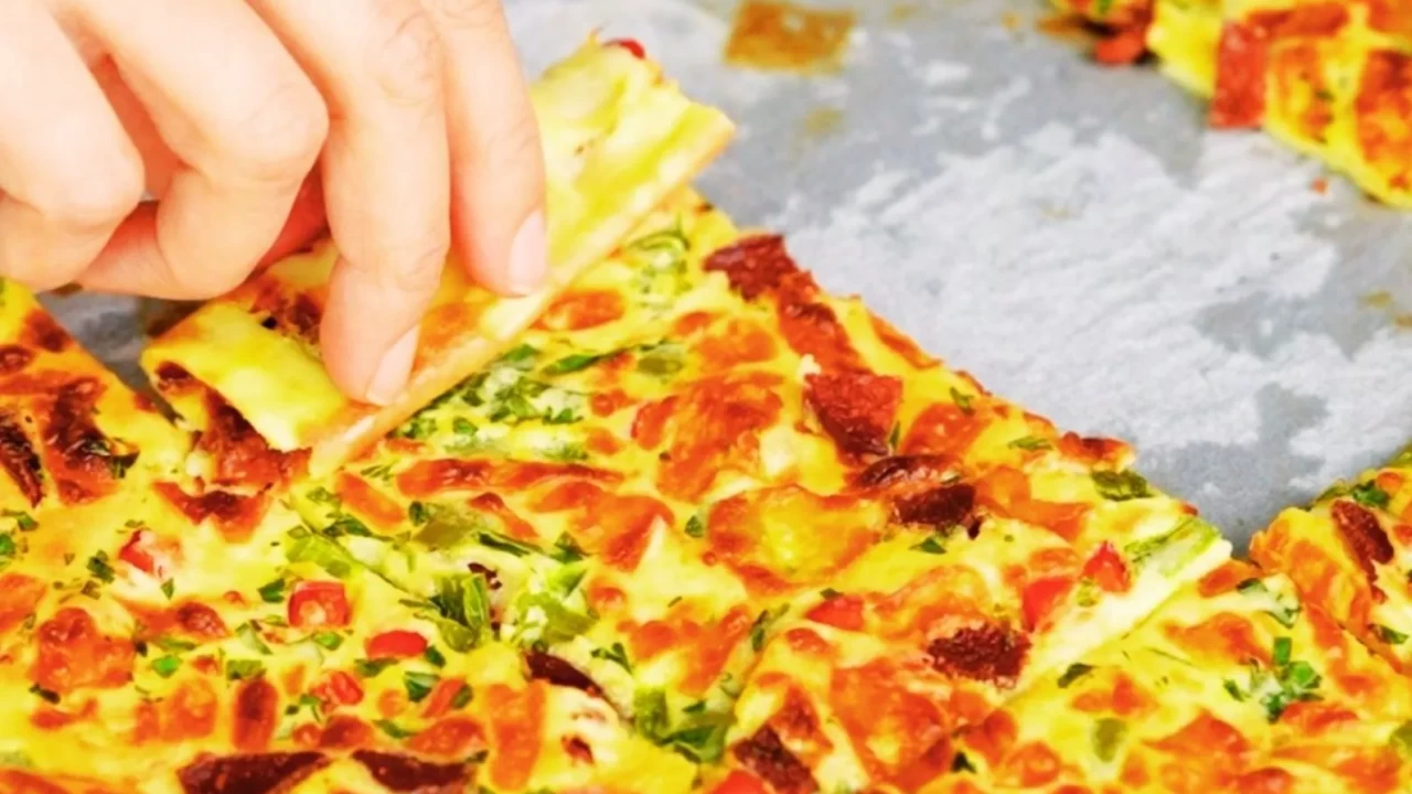 Hamursuz pizza keyfi: Fırında krep pizza ile farklı lezzet deneyimi