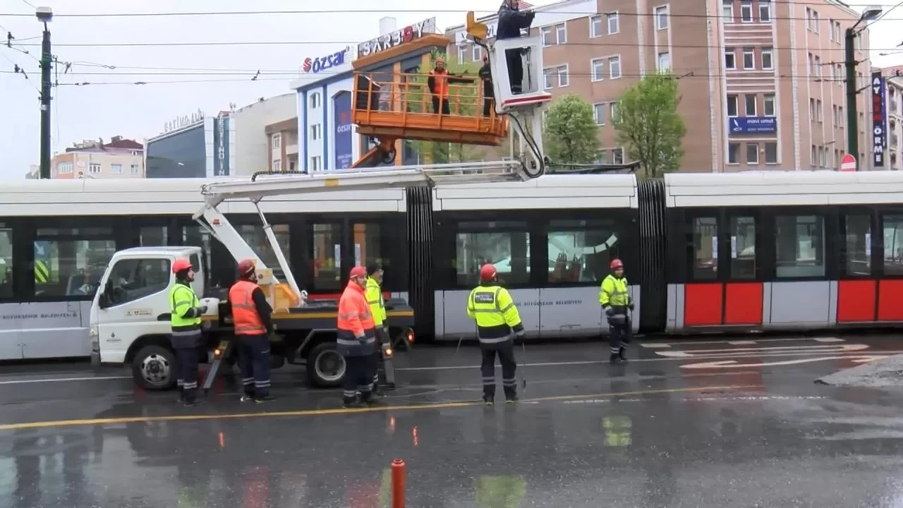İstanbul'da Kabataş-Bağcılar Tramvay Hattı'nda teknik arıza