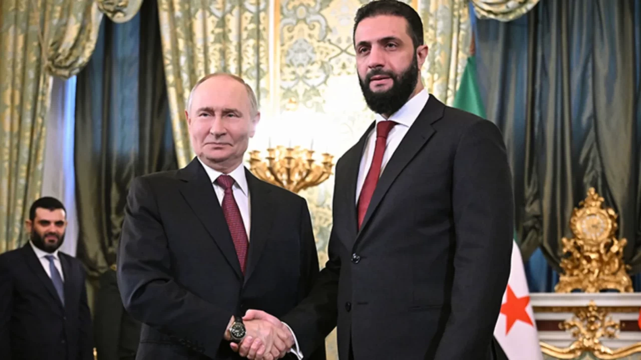 Suriye Cumhurbaşkanı Ahmed Şara yarın Moskova’da Rusya lideri Putin ile görüşecek