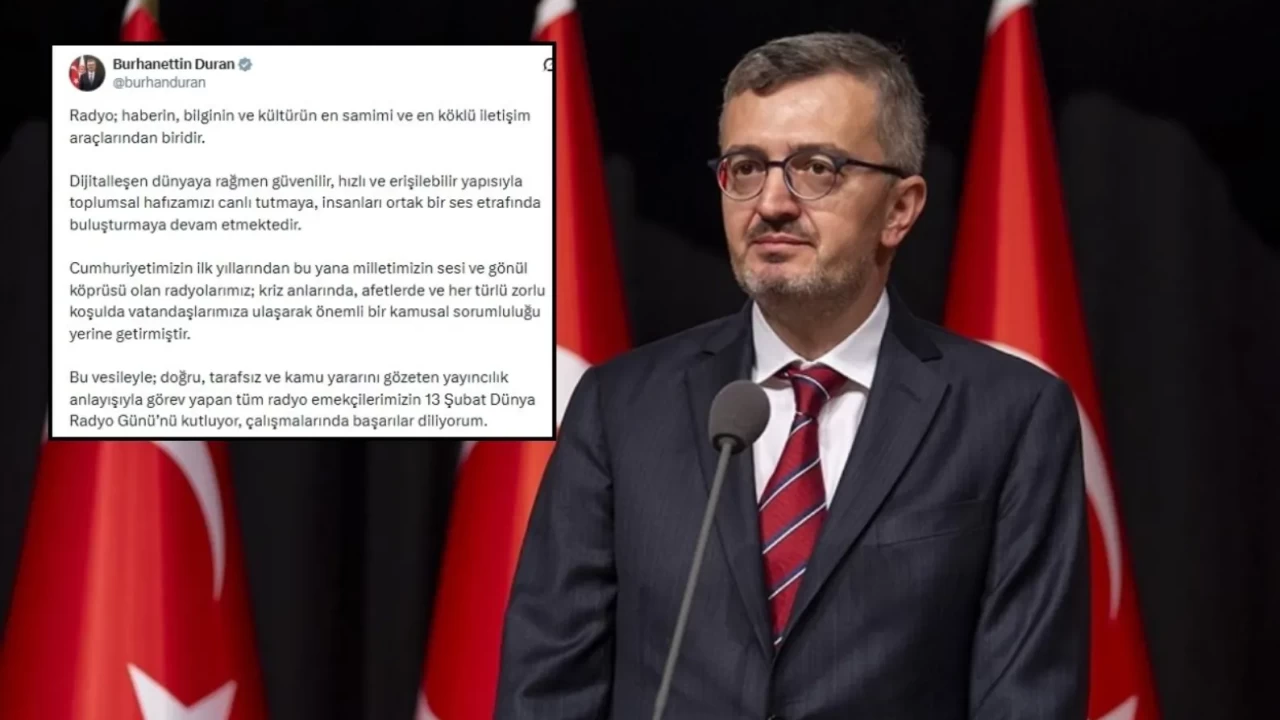 İletişim Başkanı Duran’dan Dünya Radyo Günü mesajı