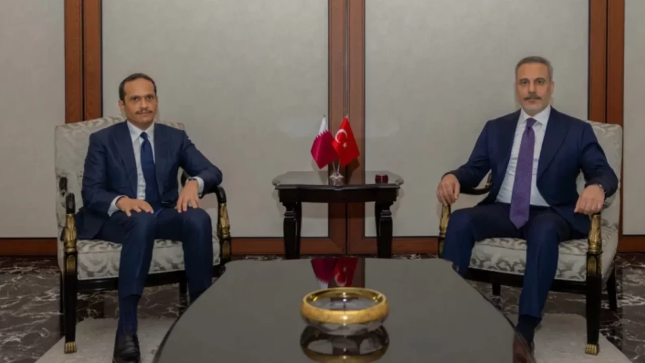 Bakan Fidan, Katar Başbakanı Al Thani ile Ankara’da bir araya geldi