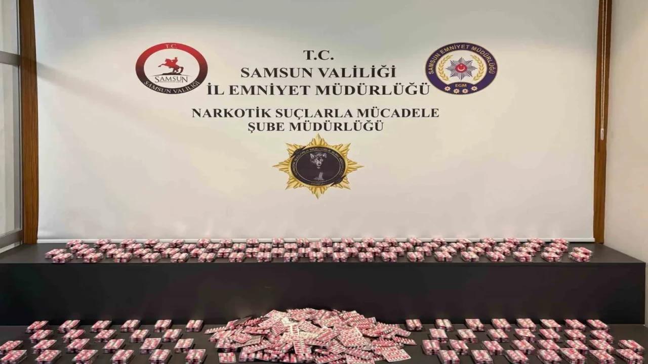 Samsun’da yasaklı madde operasyonu! Binlerce hap ele geçirildi