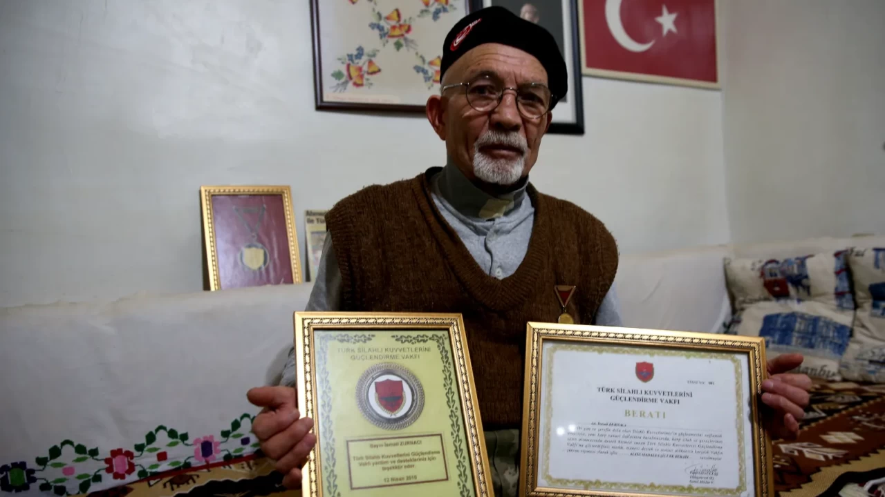 Yerli silahları gördü, miras kalan toprağını Mehmetçik için bağışladı