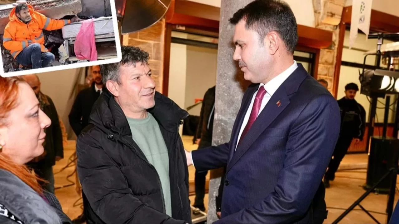 Asrın felaketinin 3. yılında yürek burkan buluşma! Bakan Kurum, Mesut Hançer’le yan yana