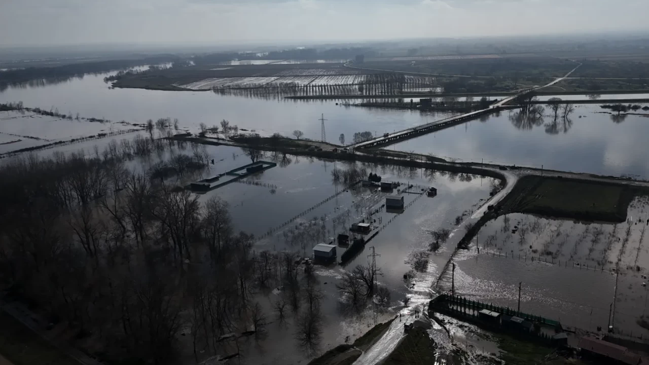 Edirne'de Meriç Nehri taştı! Tarım arazileri ve çiftlikler sular altında