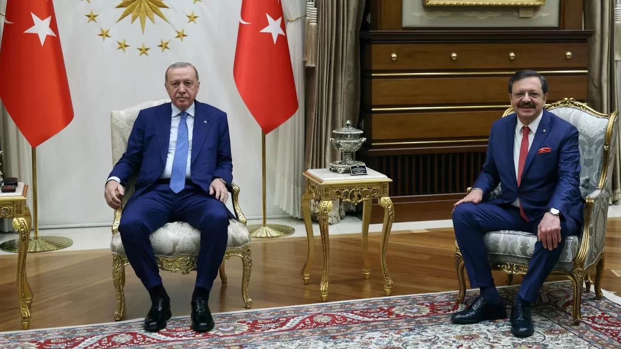 Cumhurbaşkanı Erdoğan, TOBB Başkanı Hisarcıklıoğlu'nu kabul etti