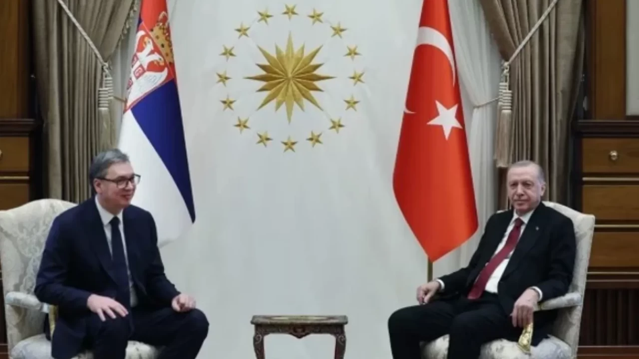 Cumhurbaşkanı Erdoğan, Sırbistan Cumhurbaşkanı Vucic’i Külliye’de ağırladı