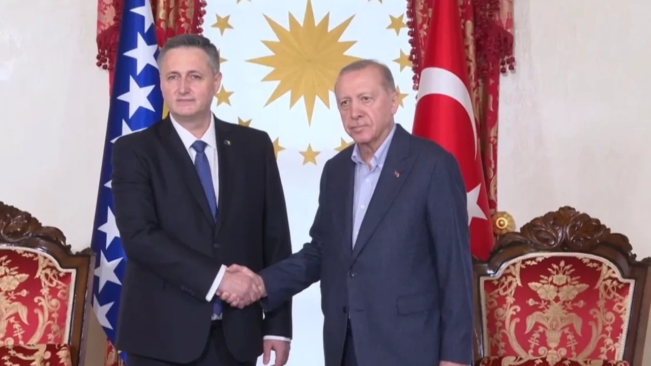 Dolmabahçe’de Balkan zirvesi! Cumhurbaşkanı Erdoğan ve Beciroviç bir araya geldi