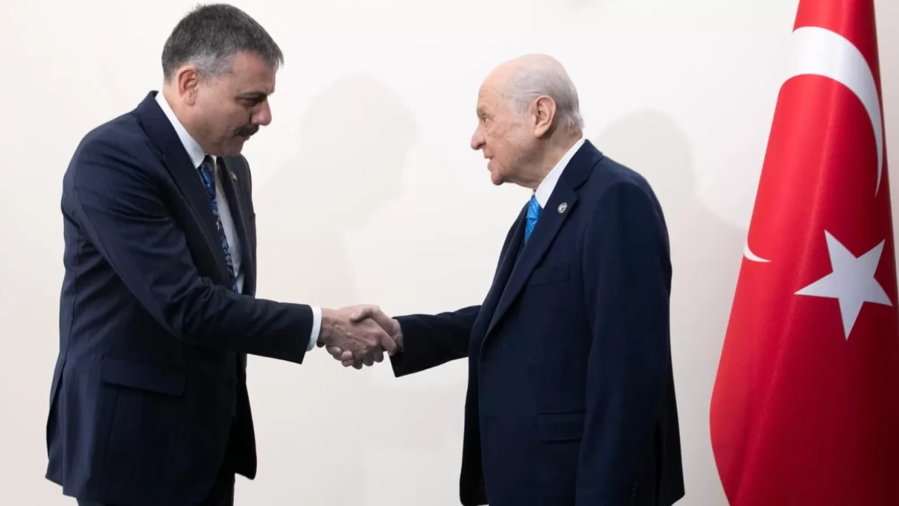 İçişleri Bakanı Mustafa Çiftçi, MHP Lideri Devlet Bahçeli’yi TBMM’de ziyaret etti