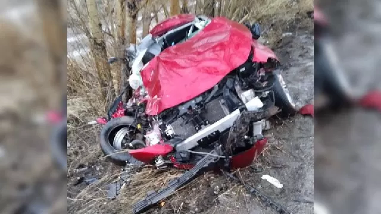 Yağışlı yol kazaya neden oldu