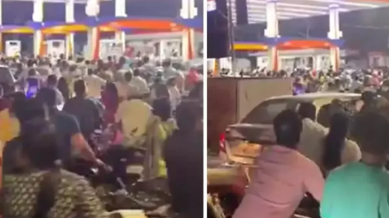 1 aylık petrol kaldığını duyuran o ülkede kaos çıktı! Halk benzin istasyonlarını bastı!