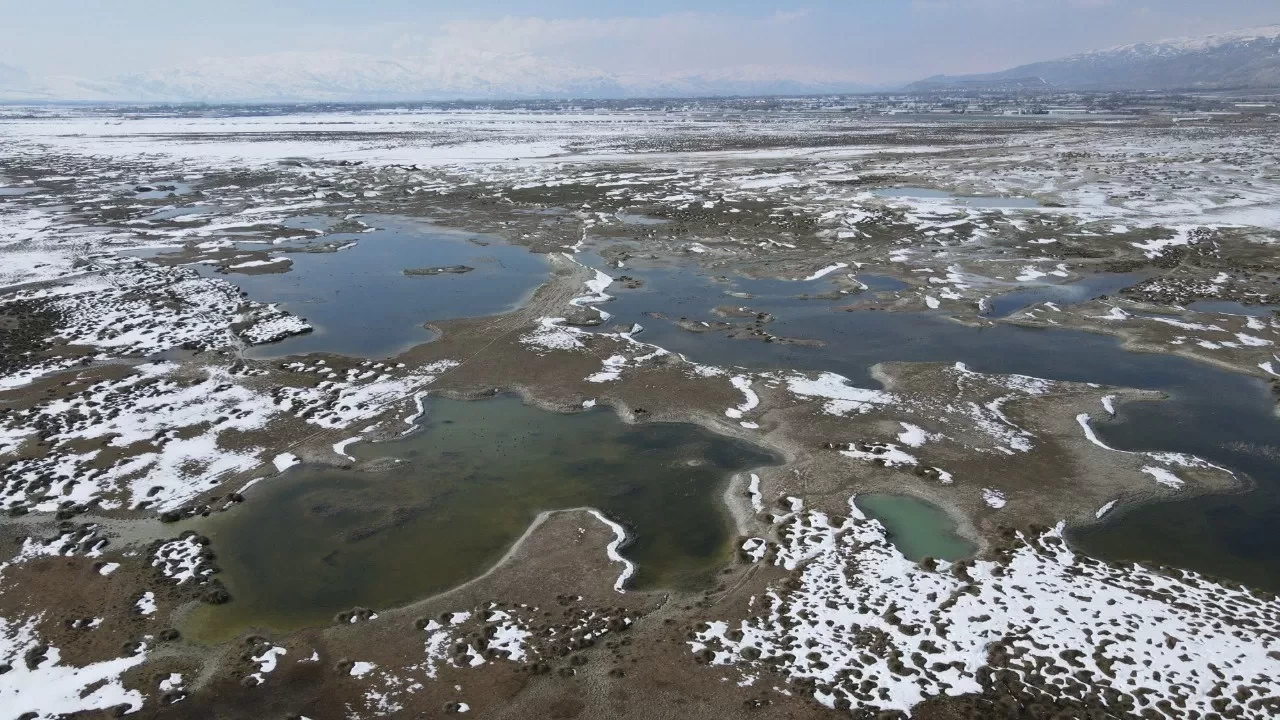 Ekşisu Kuş Cenneti’nde doğa drone ile kaydedildi