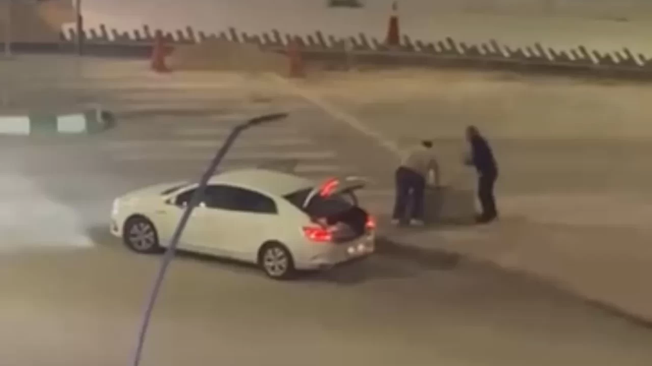 Karabük'te kaldırım taşları böyle çalmışlardı! 2 şüpheli yakalandı