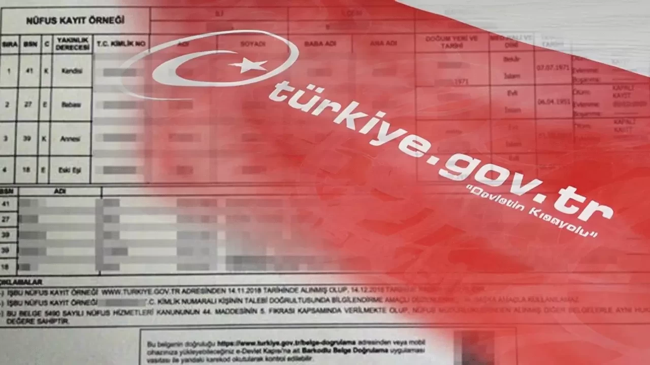 Vukuatlı nüfus kayıt örneği nedir?