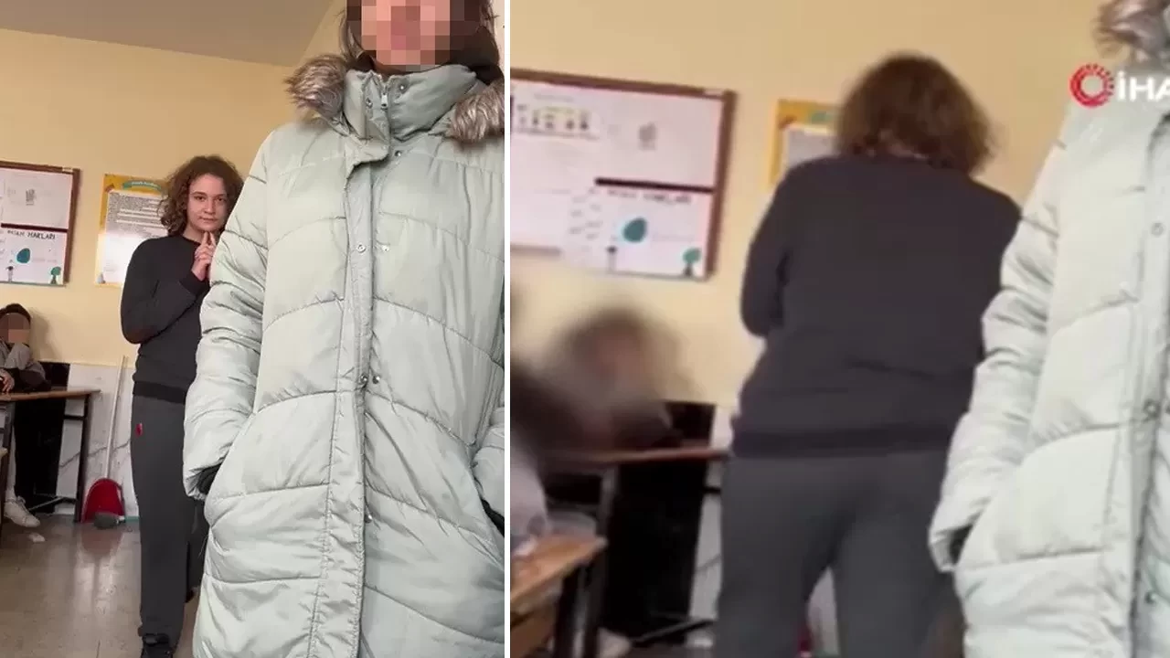 Saldırganın sınıfta çekildiği görüntüler ortaya çıktı! Garip davranışları dikkat çekti